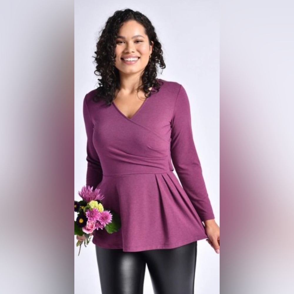 Betabrand Pose Peplum Top